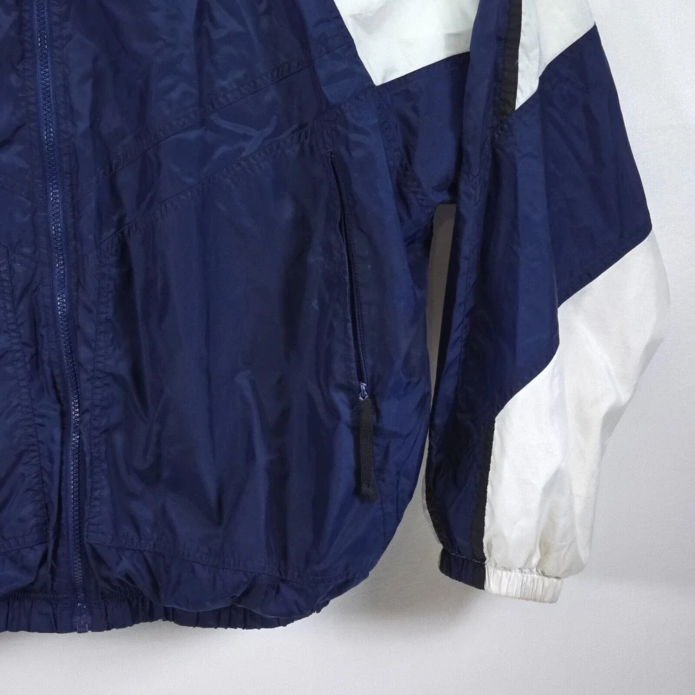 VTG Nike Track Jacket Men's XXL 2XL 90s Blue White Nylon Full‎ Zip Performance - Picture 14 of 16